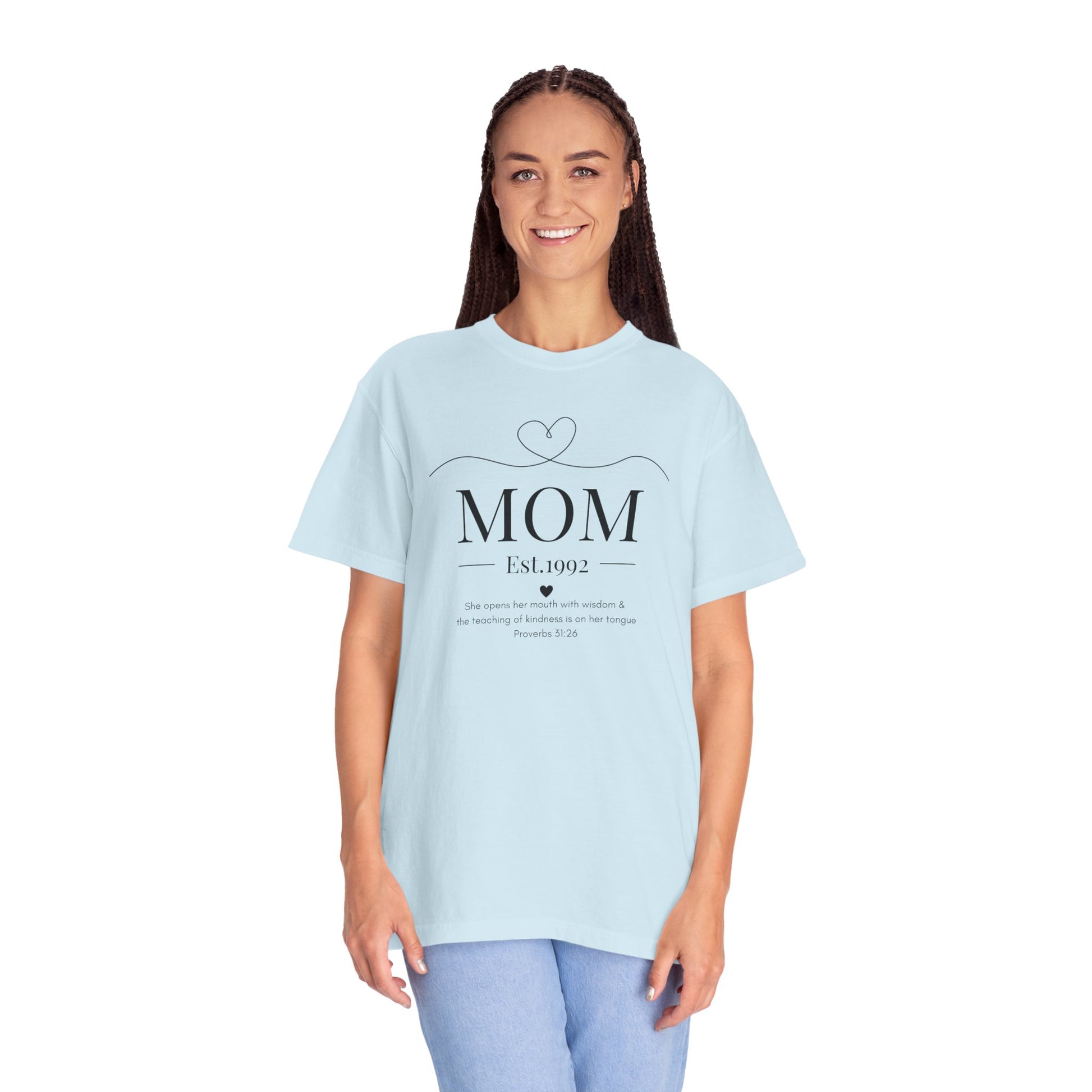 1992 Mom ~ Proverbs 31:26 She Opens Her Mouth With Wisdom ~ T-shirt